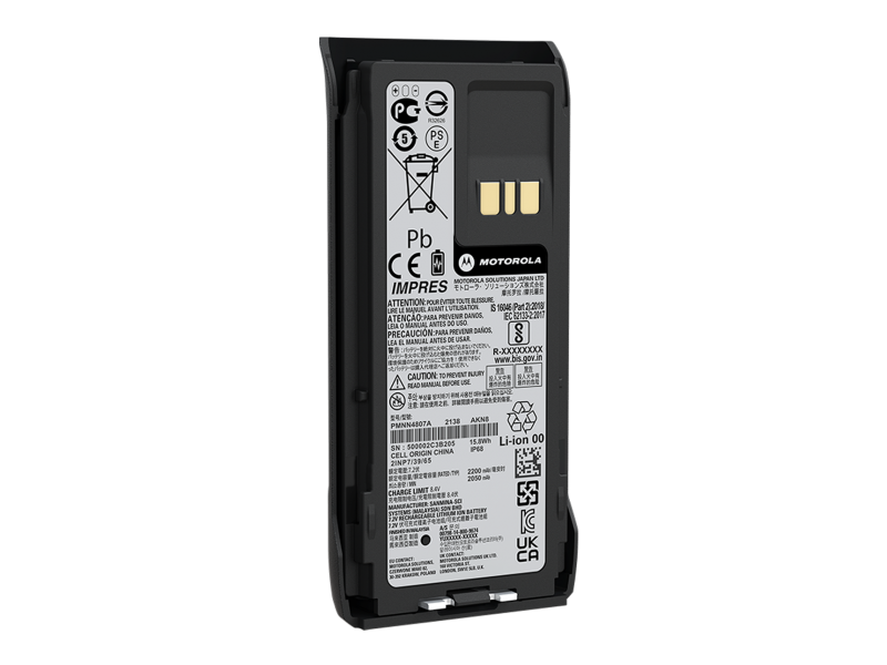 Motorola Solutions IMPRES™ Li-Ion, 2200 mAh, IP68 Battery (PMNN4807A)